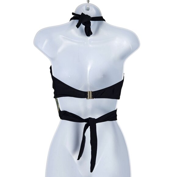 Womens Large Tummy Control Modest High Waisted Bikini Set Halter Top Swimsuit - Picture 7 of 12